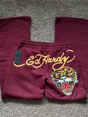 Ed Hardy Retro Tiger Sweatpants NWT Small